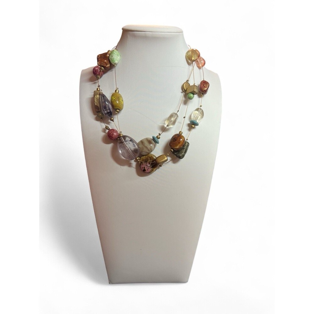 You and I Boho‎ Chunky Beaded Necklace Earrings Set Statement Artisan Statement